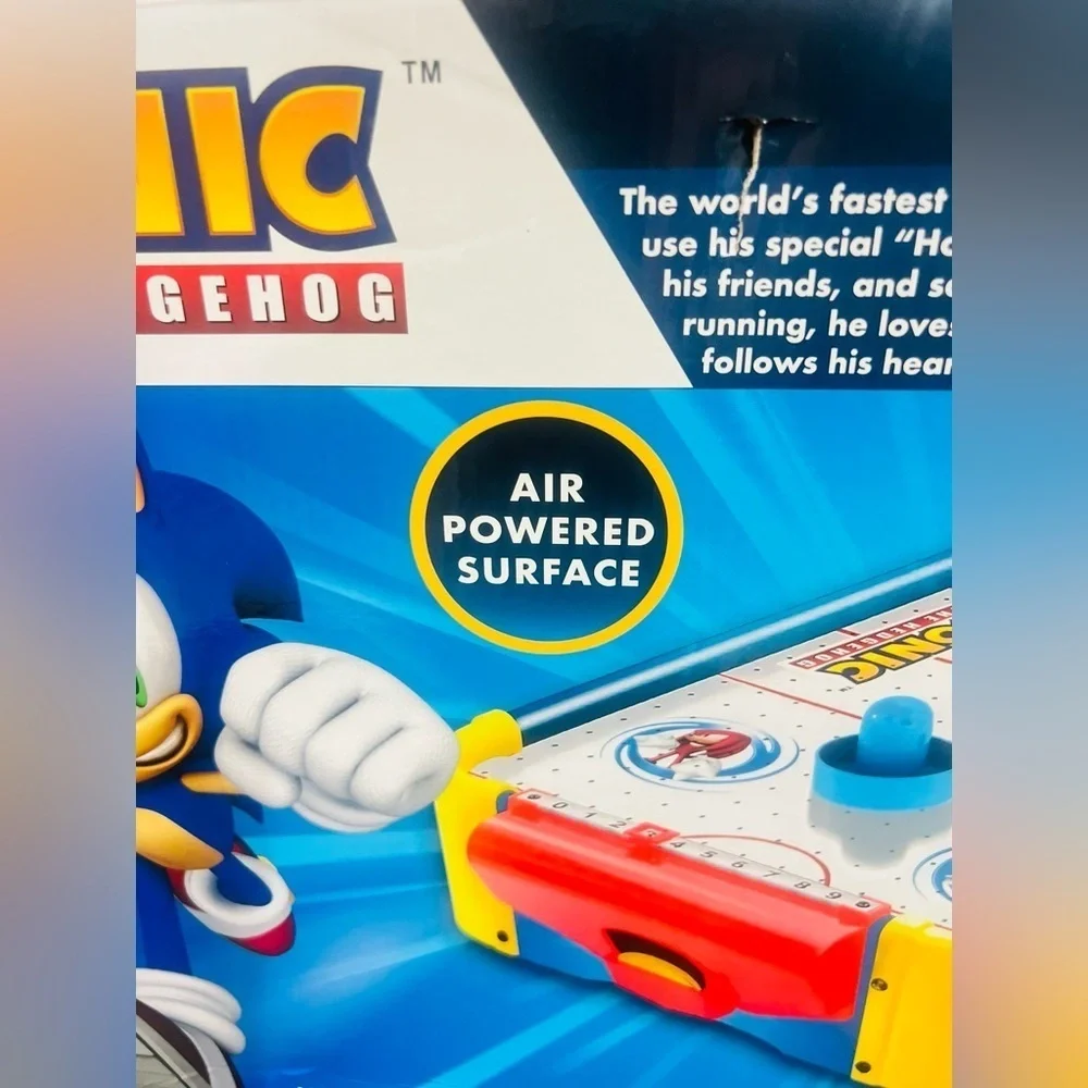 Sonic The Hedgehog TableTop Air Hockey - New - Air Powered BF Or Kid Gift! Rare!